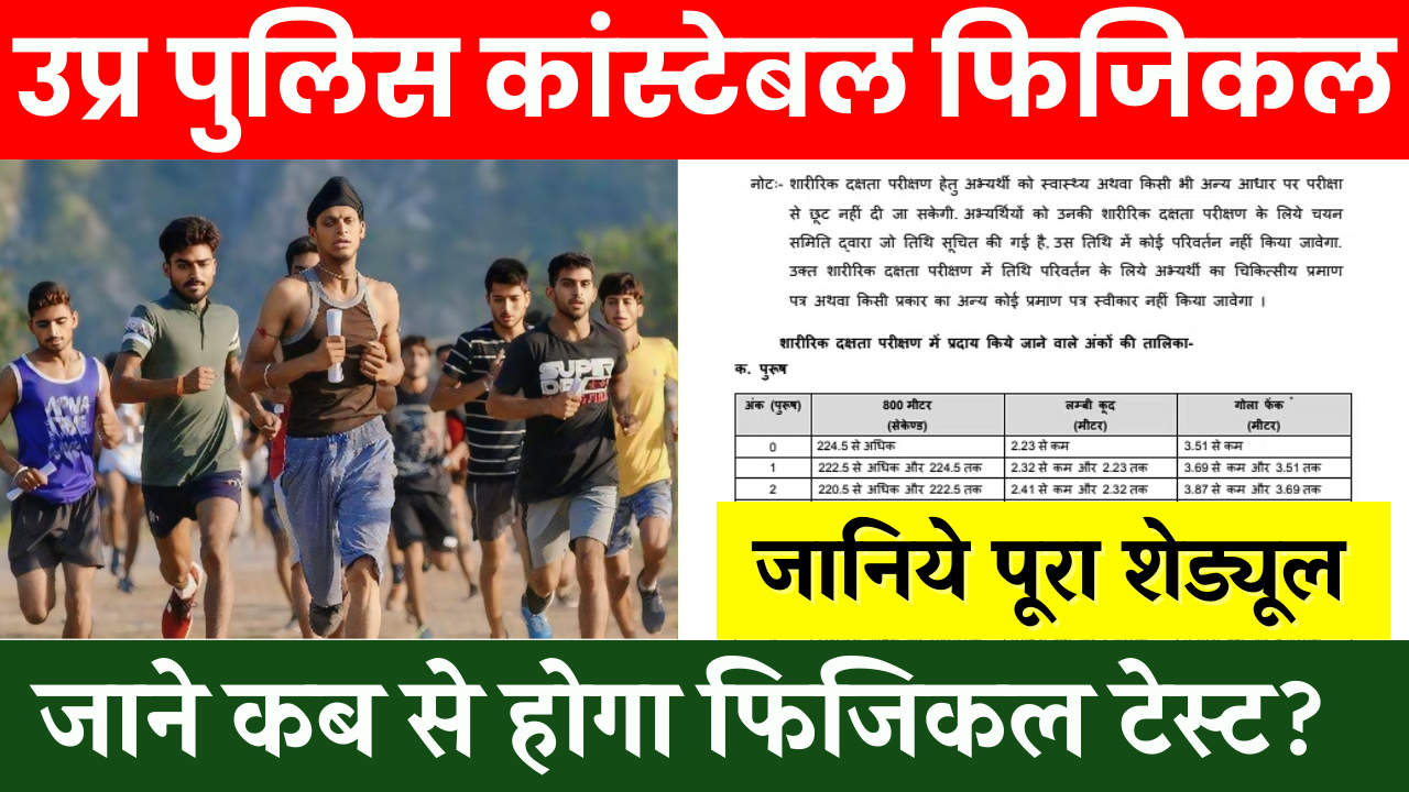 UP Police Physical Date 2024