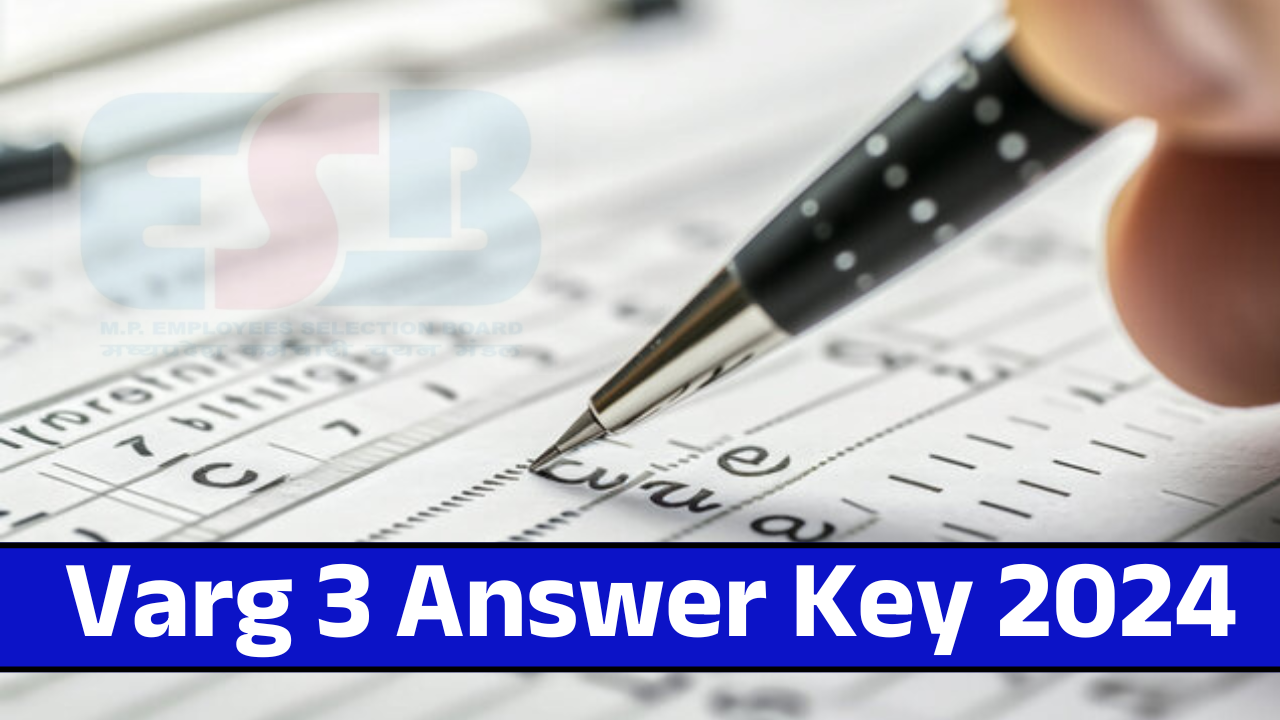 MP TET Varg 3 Answer Key 2024